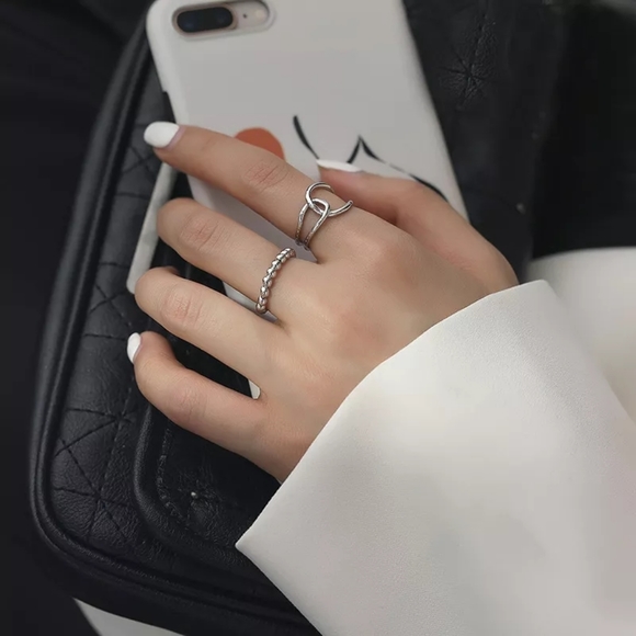 NEW Unisex 925 Sterling Silver Polished Knot Adjustable Ring - Picture 4 of 15